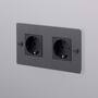 EU 2G Socket/Schuko Type F/Smoked Bronze