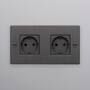EU 2G Socket/Schuko Type F/Smoked Bronze