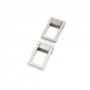 Greep UP glans chroom hartmaat 16mm breedte 42mm, 74x10mmm