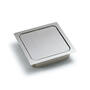 Afvaldoorlaat 170x170mm RVS mat met soft close deksel