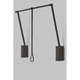 Garderobelift met dubbele soft close 560-950mm bruin/bruin