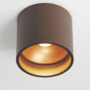 Plafondspot Santander rond opbouw BRUIN/GOUD dimbaar IP20