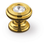 Knop 25mm, verguld met SWAROVSKI CRYSTAL inleg