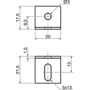 Verbindingshoek 17.5 x 20 x 1.5mm verzinkt