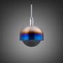 Forked Pendant/Steel/Large Burnt Steel Shade/Large Smo