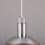 Forked Pendant/Steel/Large Burnt Steel Shade/Large Smo