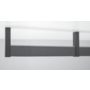 Middensteun voor roede 30x10mm, mat zwart RAL9005 H=78.5mm