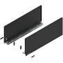 Legrabox ladezijde F 600mm, carbon zwart, hoogte 241mm