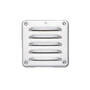 Luchtrooster mat RVS 115x115mm, 5 sleuven