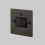 13A Dp Switched Fcu w/ Neon - Smoke - Black Interior