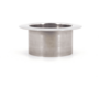 Afvaldoorlaat rond RVS glanzend, boormaat 58mm, geen deksel
