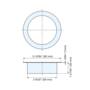 Afvaldoorlaat rond RVS mat, boormaat 58mm, geen deksel