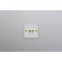EU 1G Double Toggle Switch/w/out B+P Logo/White