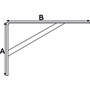 Plankdrager BEAM / 255x395mm / staal / zwart, VE=10 stuks