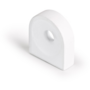 Knop CIRCLE met gat, mat wit 25x8x27mm
