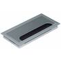 Kabeldoorvoer met halve maan borstel 80x80mm aluminium
