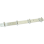 Kapstok met plaat 300x53mm, 4 haaks, rechte hoeken