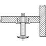 Inslagmoer M6 x 12mm verzinkt, breedte 19mm