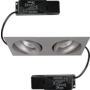 Cádiz Duo kantelbare inbouwspot grijs + Triac driver