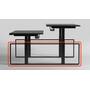 Square zijde dubbel 510x1680mm zwart RAL9005, per stuk