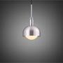 Forked Pendant/Steel/Medium Steel Shade/Medium Opal Gl