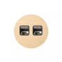 Rond 2.0 Multifit Data port  2 Keystones- s. trim - brushed