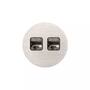 Rond 2.0 Data port  2 Keystones- t.less - brushed nickel