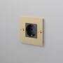 EU 1G Socket/Schuko Type F/w/ B+P Logo/Brass