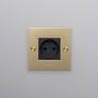 EU 1G Socket/Schuko Type F/w/ B+P Logo/Brass