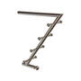 Garderobearm RVS geborsteld 100x285x280mm, met 8 haken