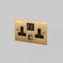 2G Socket + USB 3.1A/Brass