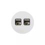 Rond 2.0 Data port  2 Keystones- t.less - white alu