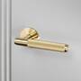 Door Handle Set/Unsprung/Cross/Brass