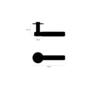 Door Handle Set/Unsprung/Cross/Brass