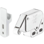 Druksnapper mini touch latch vernikkeld, aanslag wit