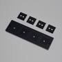 4G Wall Plate/Horizontal/Black