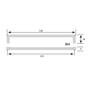 Greep 9x128mm chroom