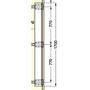 Verbindingsplaat voor draaischuifdeur 1700x142mm