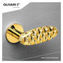 Olivari deurkruk Crystal Diamond op rozet messing titaan PVD