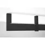 Roede 30x10mm mat zwart met rubber, lengte 2500mm