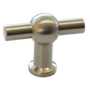 Knop 50x20mm RVS look T model, hoogte 40mm