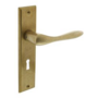 Deurkruk Banaan met schild 181x41x7mm sleutelgat 56mm