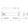 Baski-SF SHE 24V mat zwart Rechts voor kast 450mm