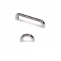 Greep METAL 755 glans chroom 80x9mm wit, hartmaat 70mm