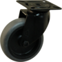 Design zwenkwielen zwart wiel, zwarte gaffel, geen rem 79mm