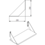 Plankdrager FLAT 20x20cm. mat zwart, per paar