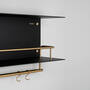 Hanger Shelf/Black/Brass