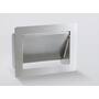 Afvaldoorlaat 218x164mm RVS met softclose deksel, verticaal