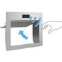 Afvaldoorlaat RVS met sensor contactloos openen 310x220x395