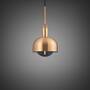 Forked Pendant/Brass/Medium Brass Shade/Medium Smoked